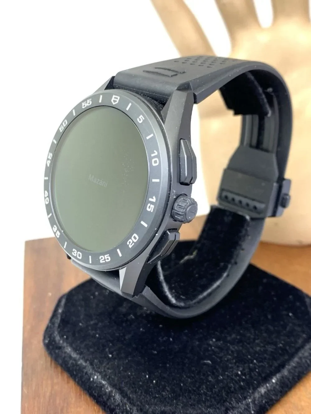 Tag Heuer Black Digital Sport Watch with Green and Red Logo